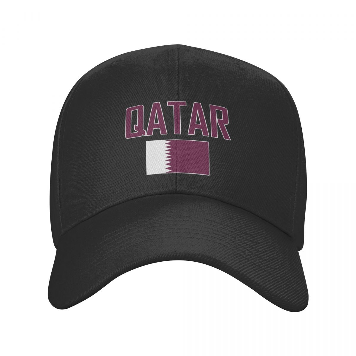 Men'S Fashion Qatar - QATAR Landnaam Met Vlag Zon Baseball