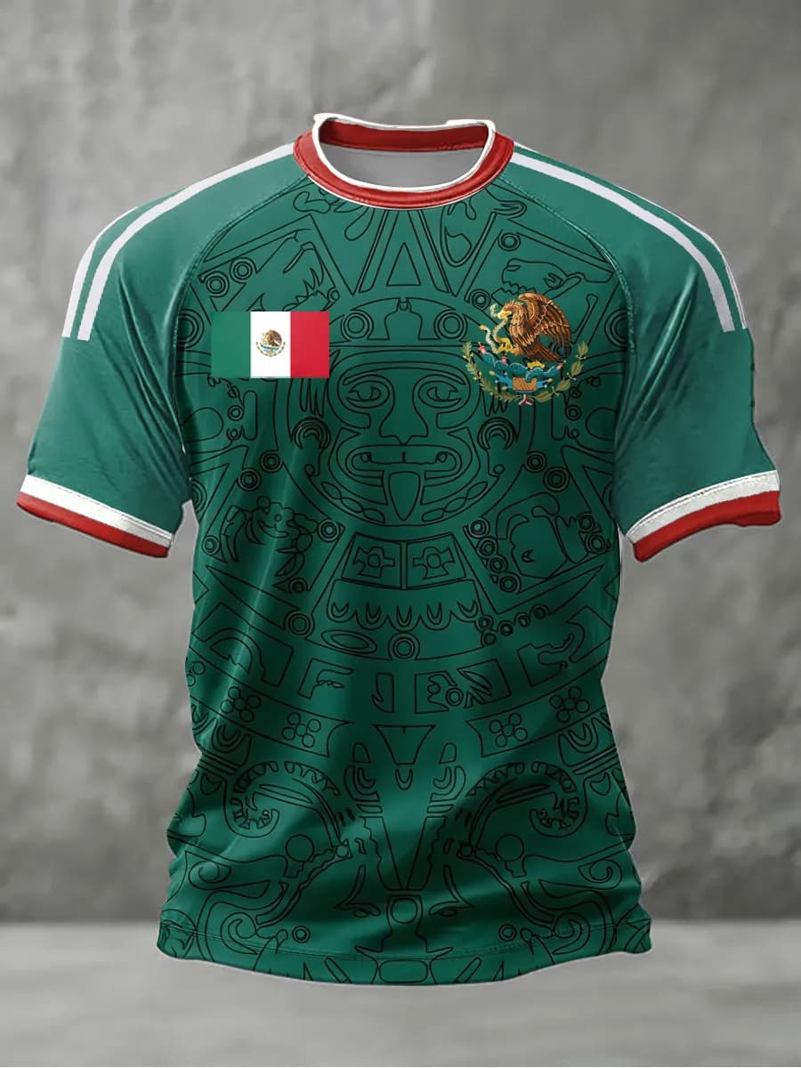 Mens Fashion Mexico - 2026 Heren Mexico 3D Print Voetbalshirt
