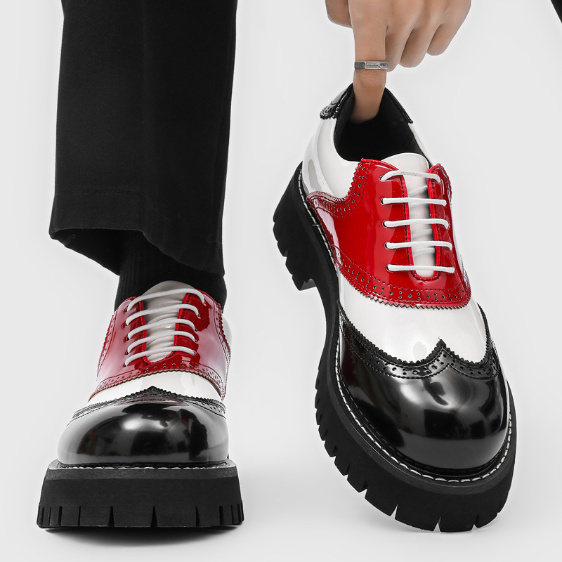 Oxford Shoes Brogue - herenmode hiphop rock platformschoenen veterschoenen van