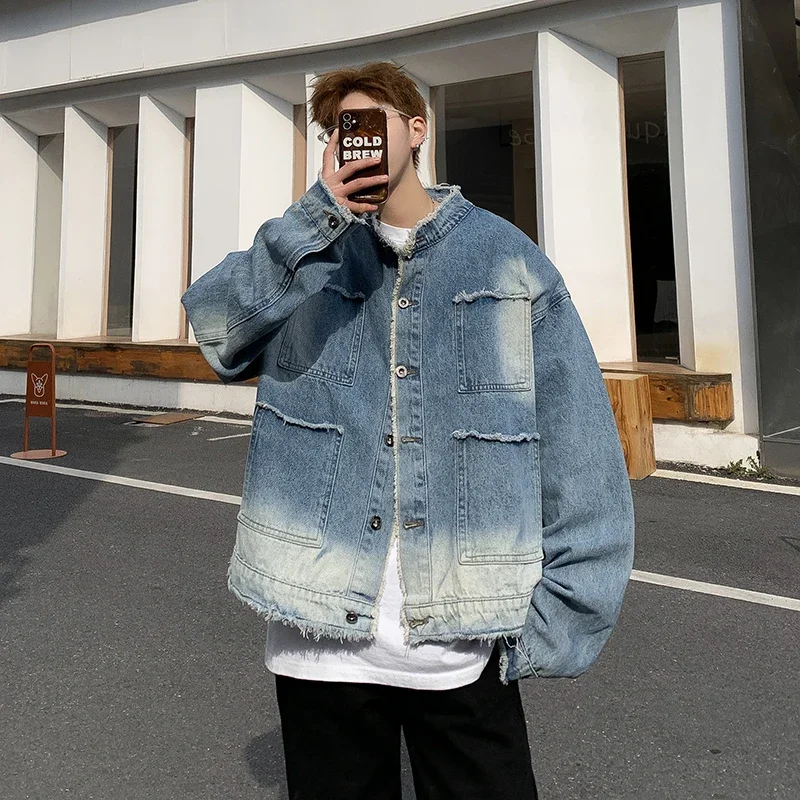 Men'S Fashion Overalls - Amerikaanse Retro Hip Pop Raw Edge