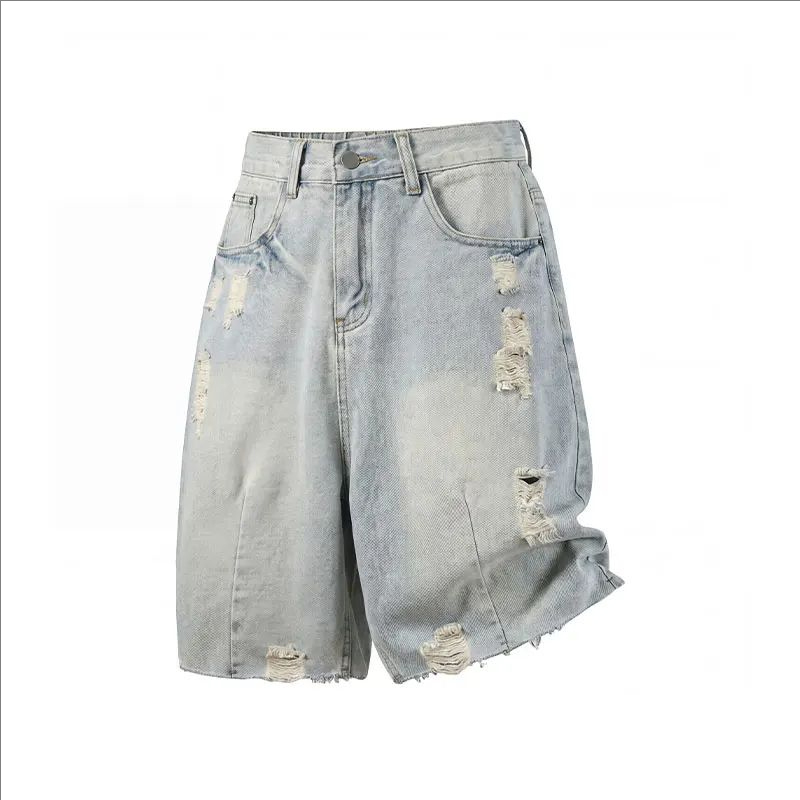 Men Fashion Jeans - Zomer heren casual jeansshorts losse middelhoge