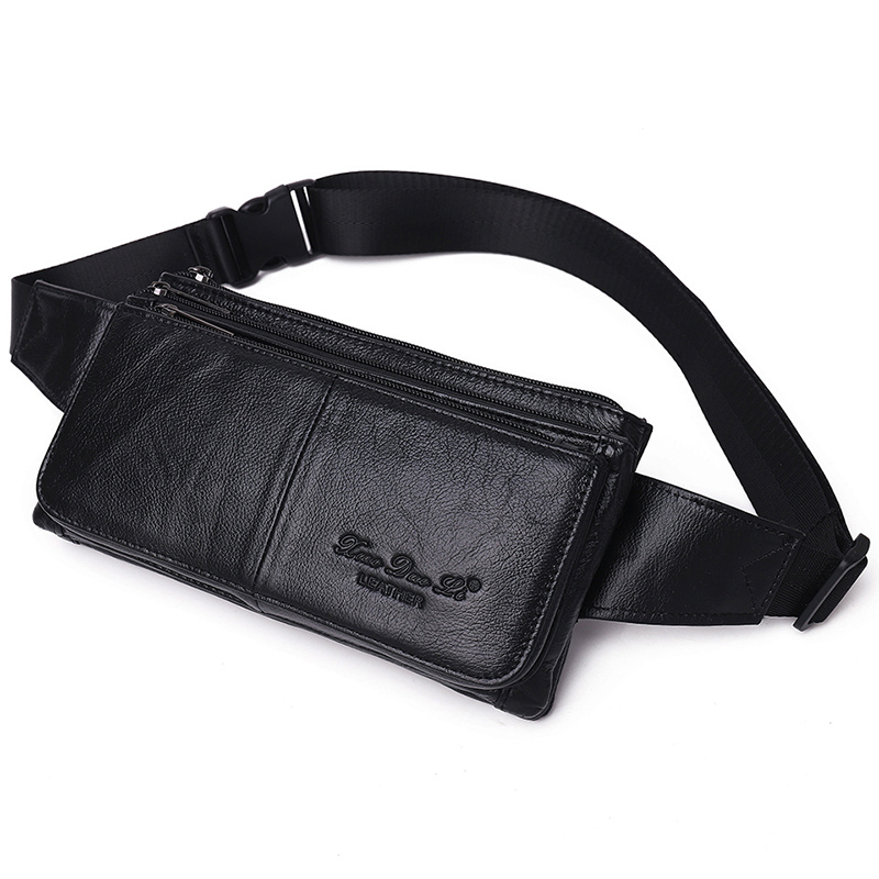 Fashion Harness Men - Herentas heuptas riemtas portemonnee echt leder