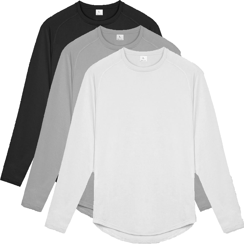 Muscle Tee Workout - Effen herfst elasticiteit strakke lange mouwen