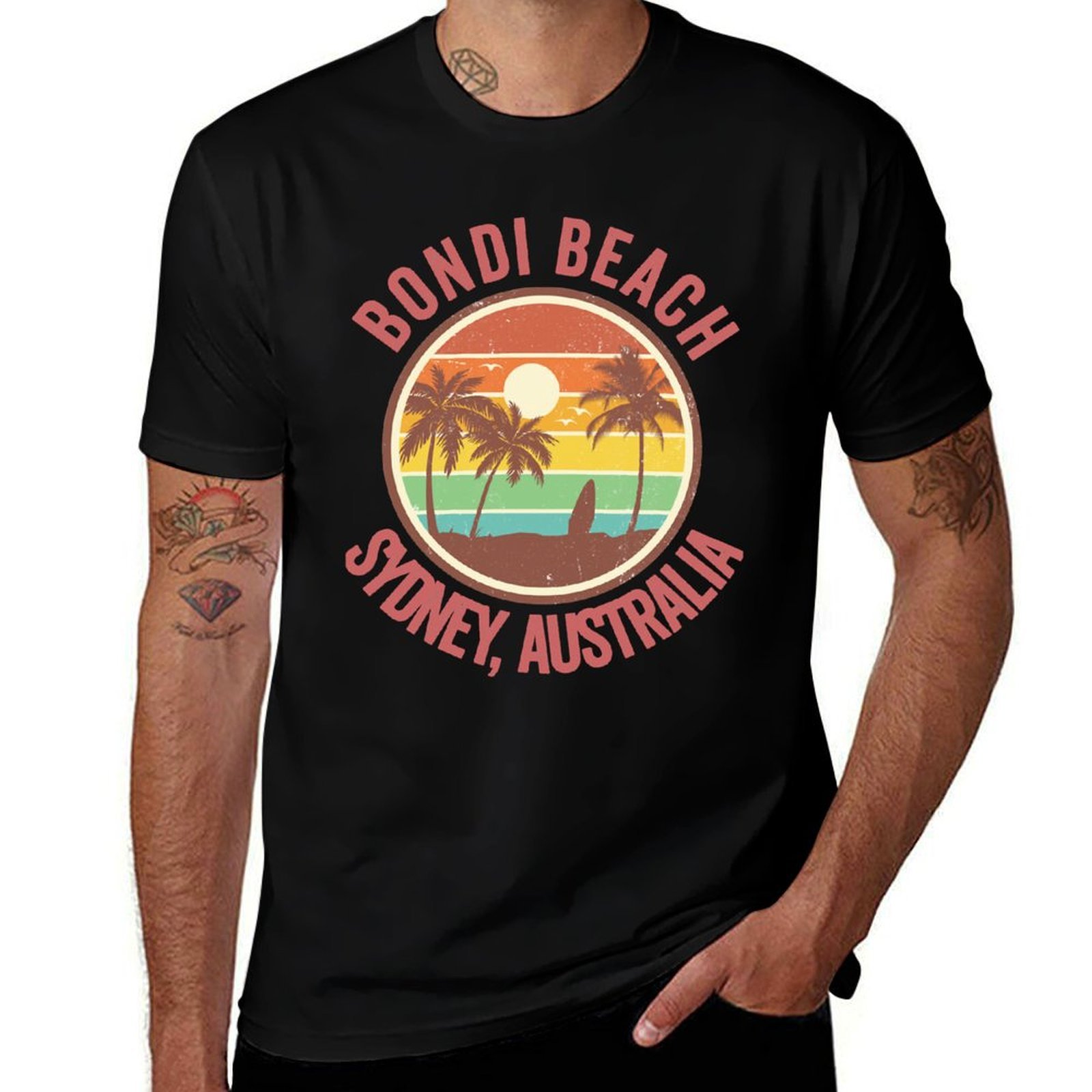 Men'S Fashion Sydney - Retro Bondi Beach Sydney Australië zonsondergang