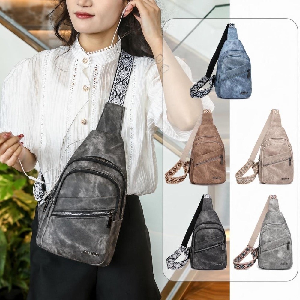 Crossbody Bag Men - Modieuze PU-leren borsttassen, veelzijdige zachte schoudertassen,