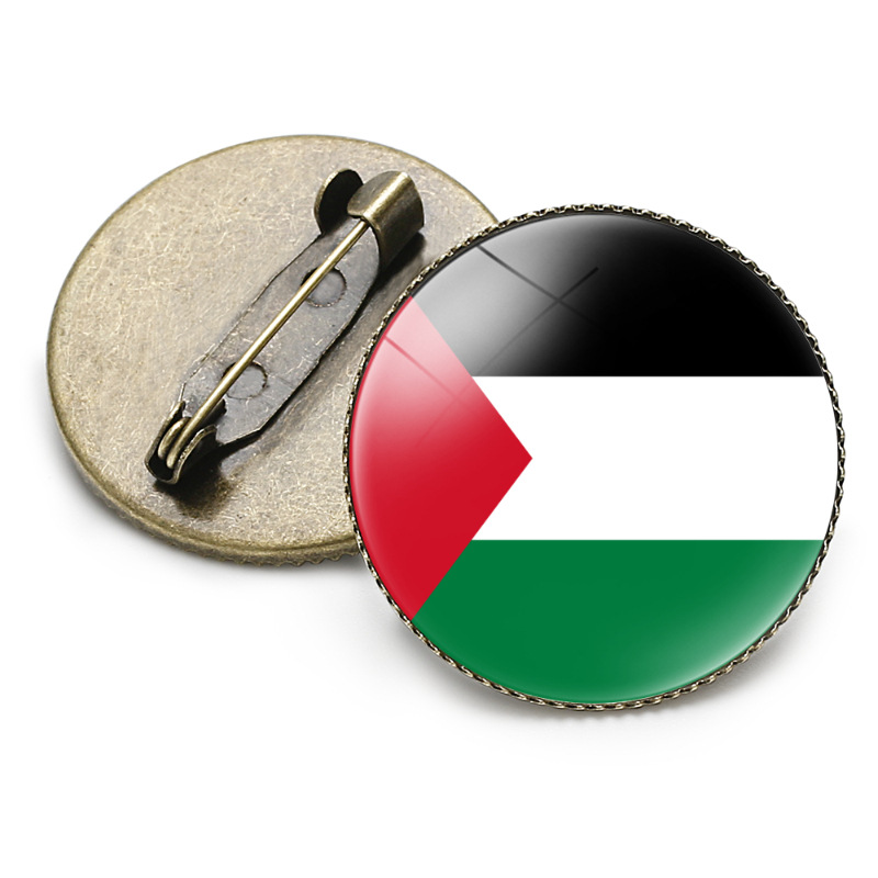 Men'S Fashion Qatar - Landen Vlag Tijd Edelsteen Kristal Broche