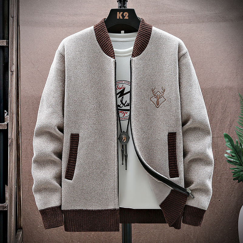 Men'S Fashion Zip Sweater - Mannen vest gebreide trui jas 2023