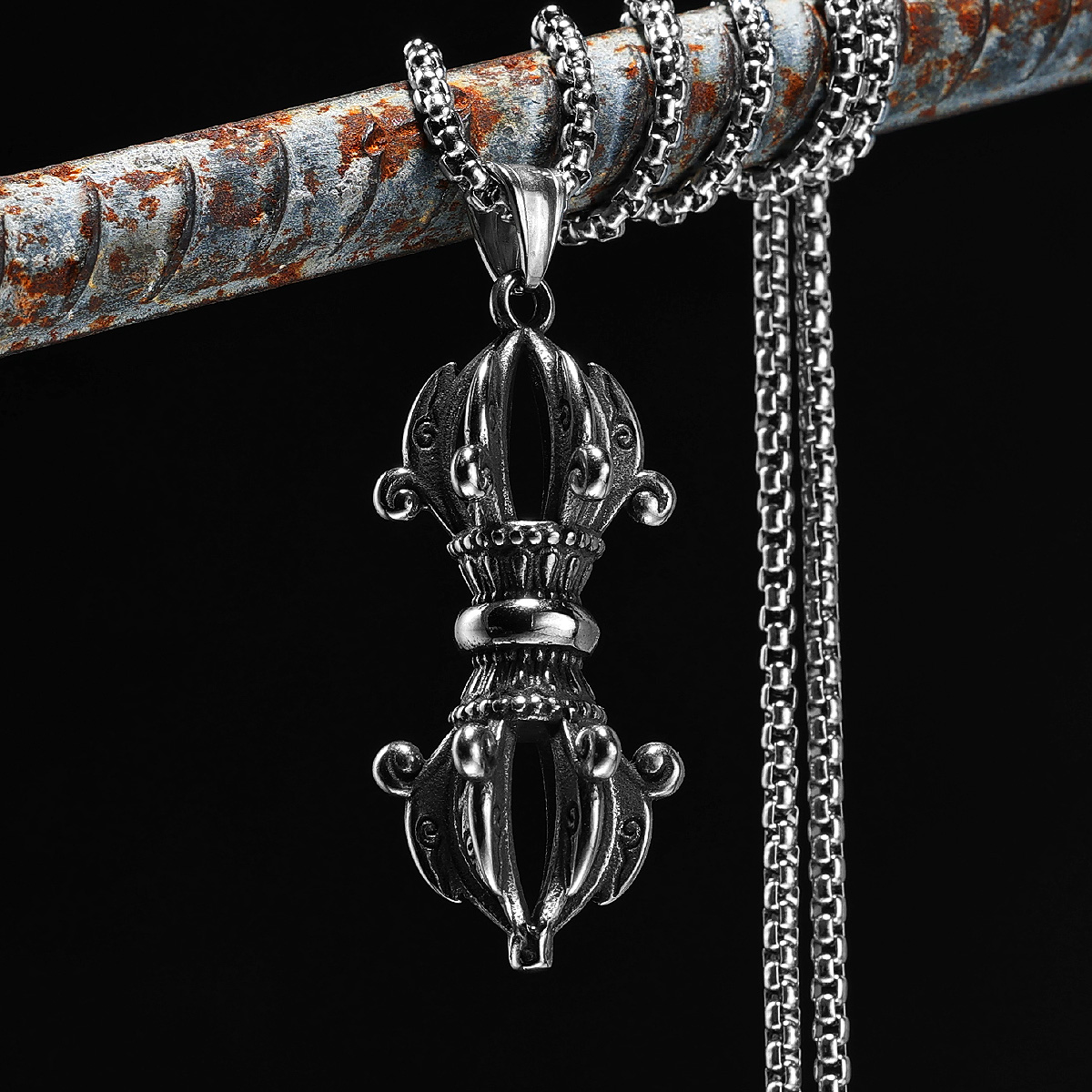 Mens Xmas Fashion - Scepter Hangers Vintage Personeel Ketting 316L