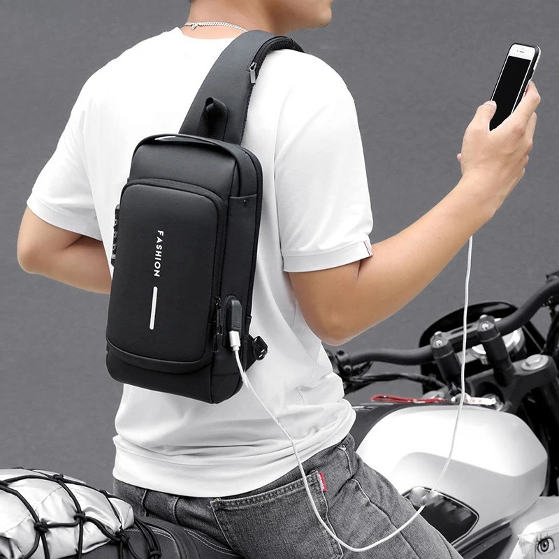 Crossbody Bag Men - Multifunctionele borsttas voor heren, waterdichte crossbody