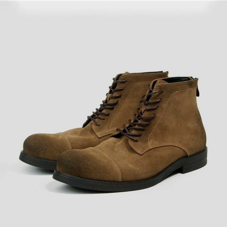 Oxford Shoes Brogue - EAGSITY suède rundleer vintage herenlaarzen schoeisel