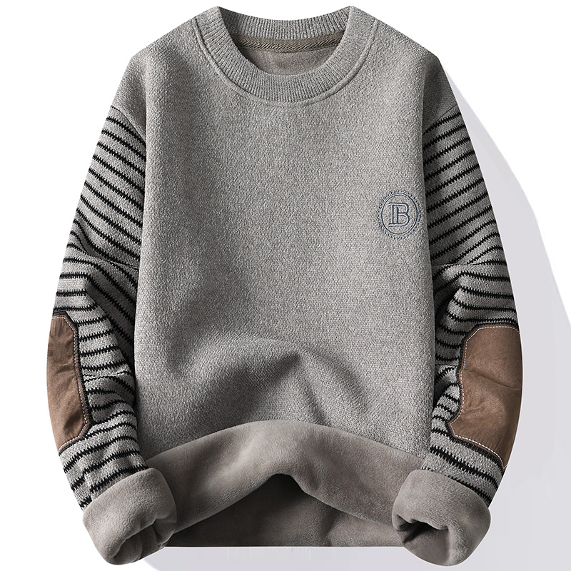 Mens Fashion Mullet - Herentrui Patchwork Truien met ronde hals