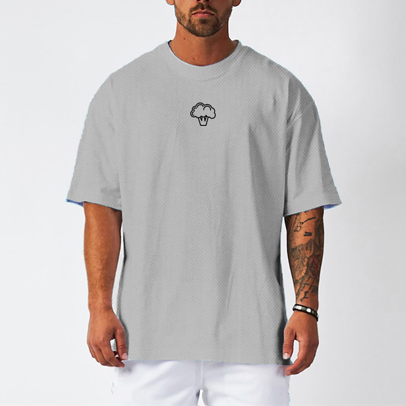 Muscle Tee Workout - Oversize mesh sneldrogende workout losse heren