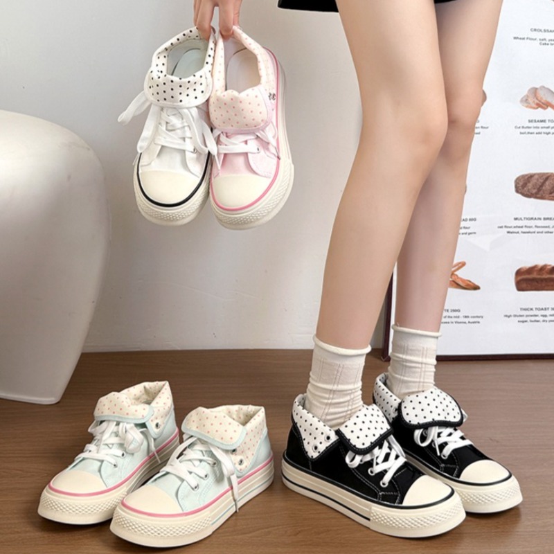 Vans Shoes Old Skool - Nieuwe High Help Canvas Schoenen Dots
