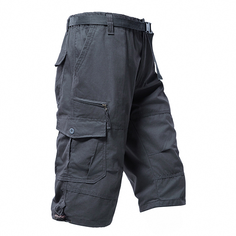 Men'S Fashion Overalls - Herenshorts van katoen, 3/4 lengte, losse