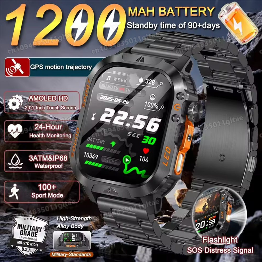 Men'S Fashion Week 2026 - 2026 Nieuwe Militaire Smart Horloge Mannen