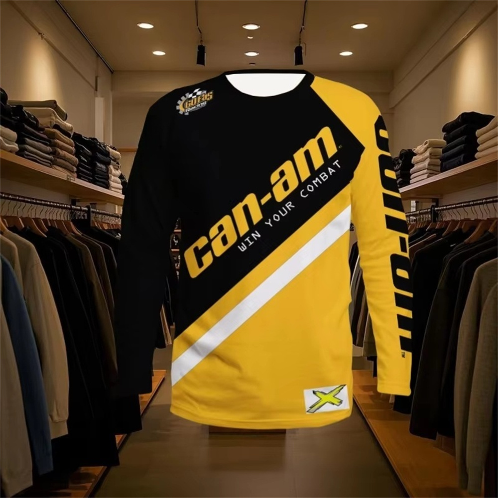 Queer Men'S Fashion - Motorcycle Racing T-shirt met lange mouwen