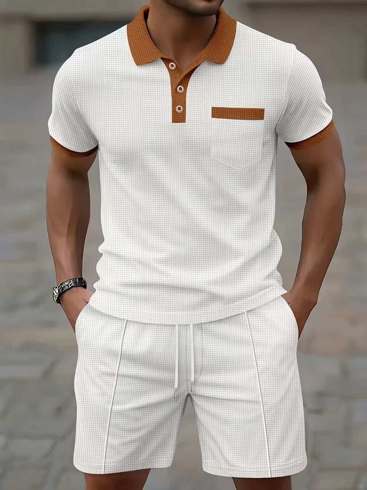 Queer Men'S Fashion - Bestverkochte heren zomer T-shirt polo shorts