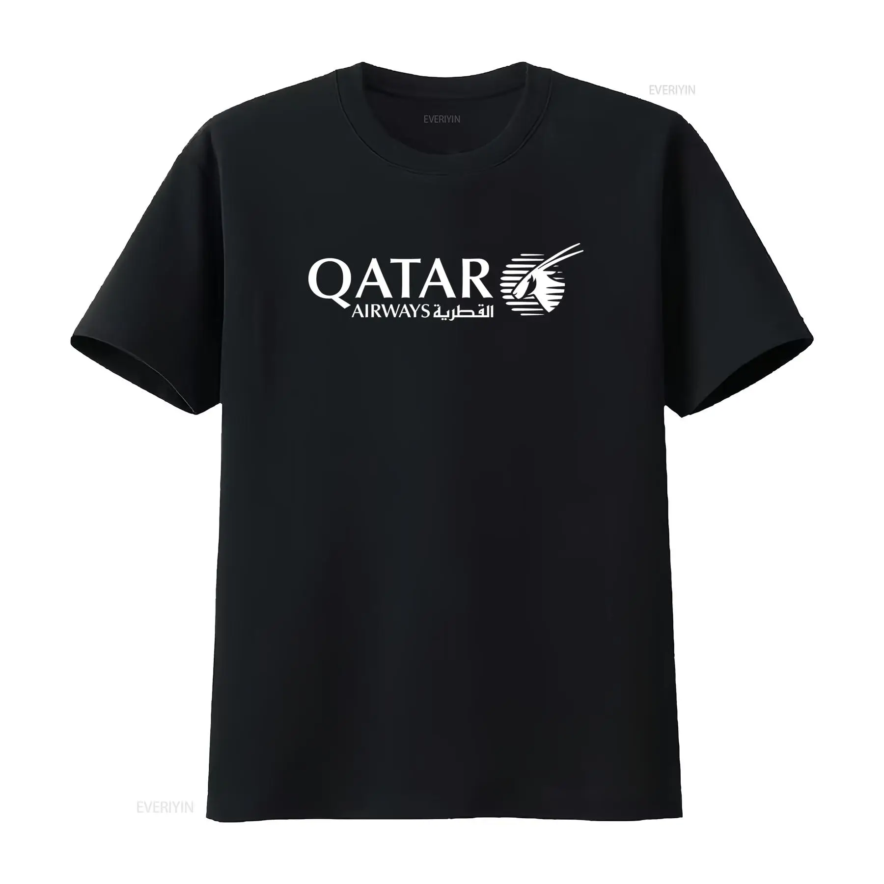Men'S Fashion Qatar - Qatar Airways Wit Logo Luchtvaartmaatschappij Marineblauw