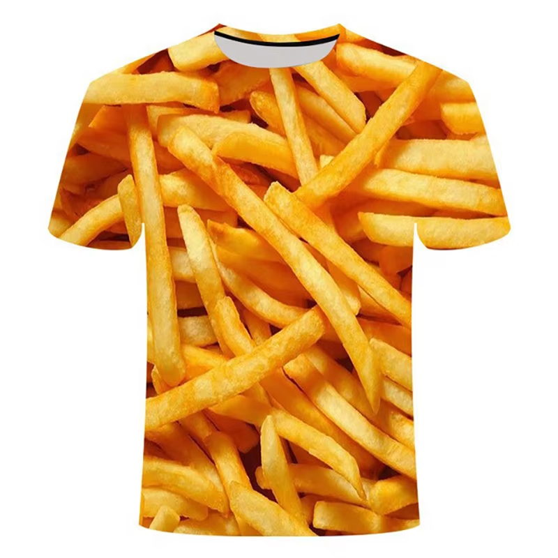 Grappige voedsel 3D geprinte T - Men'S Fashion Hamburg recensie en prijs