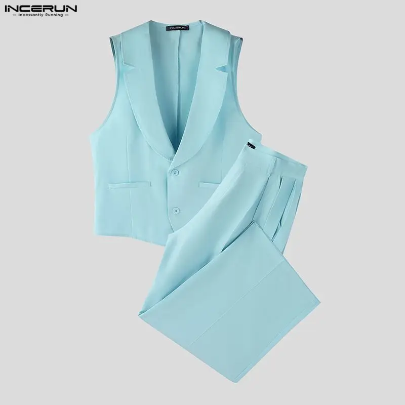 INCERUN Herensets Effen Kleur  - Mens Fashion Suits recensie en prijs