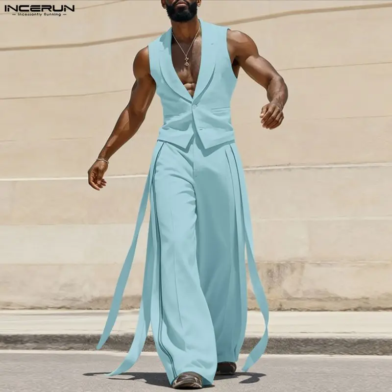 INCERUN Herensets Effen Kleur  - Mens Fashion Suits recensie en prijs