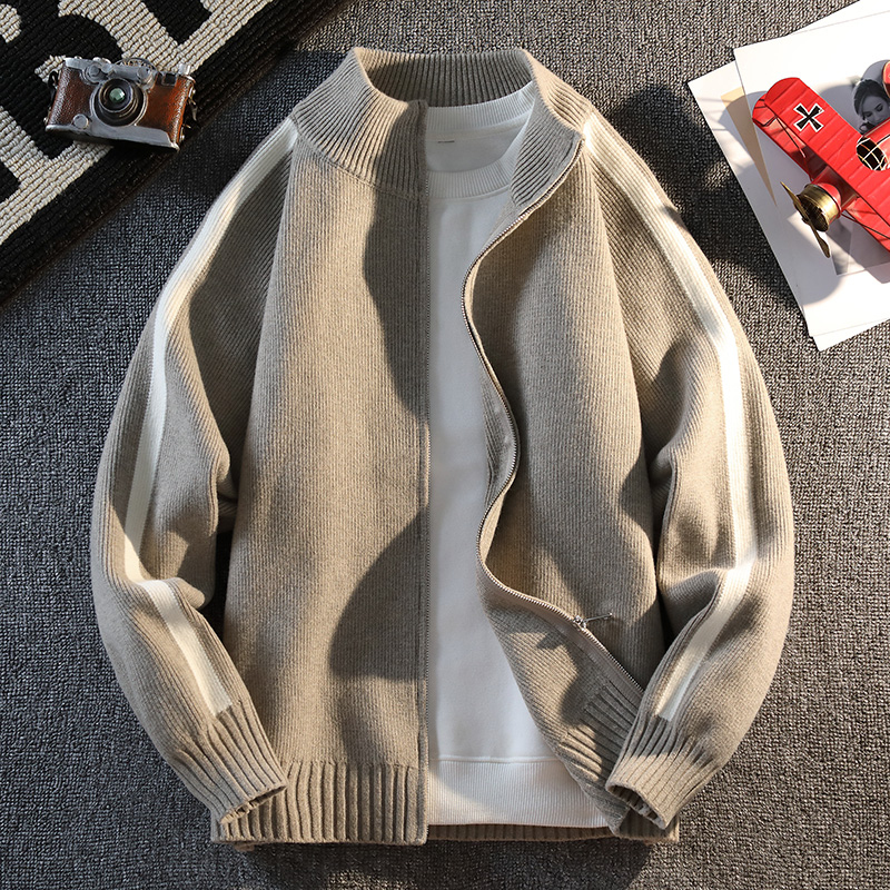 Trendy herenmode vest trui jas - Men'S Fashion Zip Sweater recensie en prijs