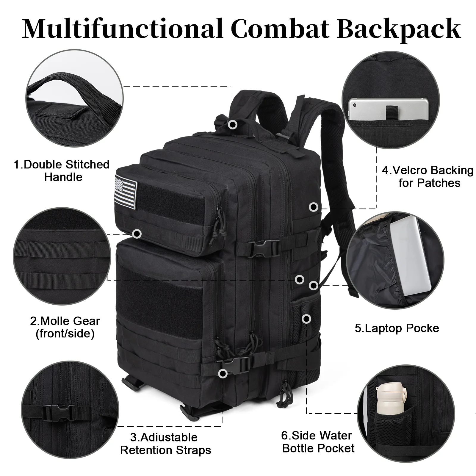 60L Militaire Tactische Rugzak - Mens Fashion Zip Up recensie en prijs