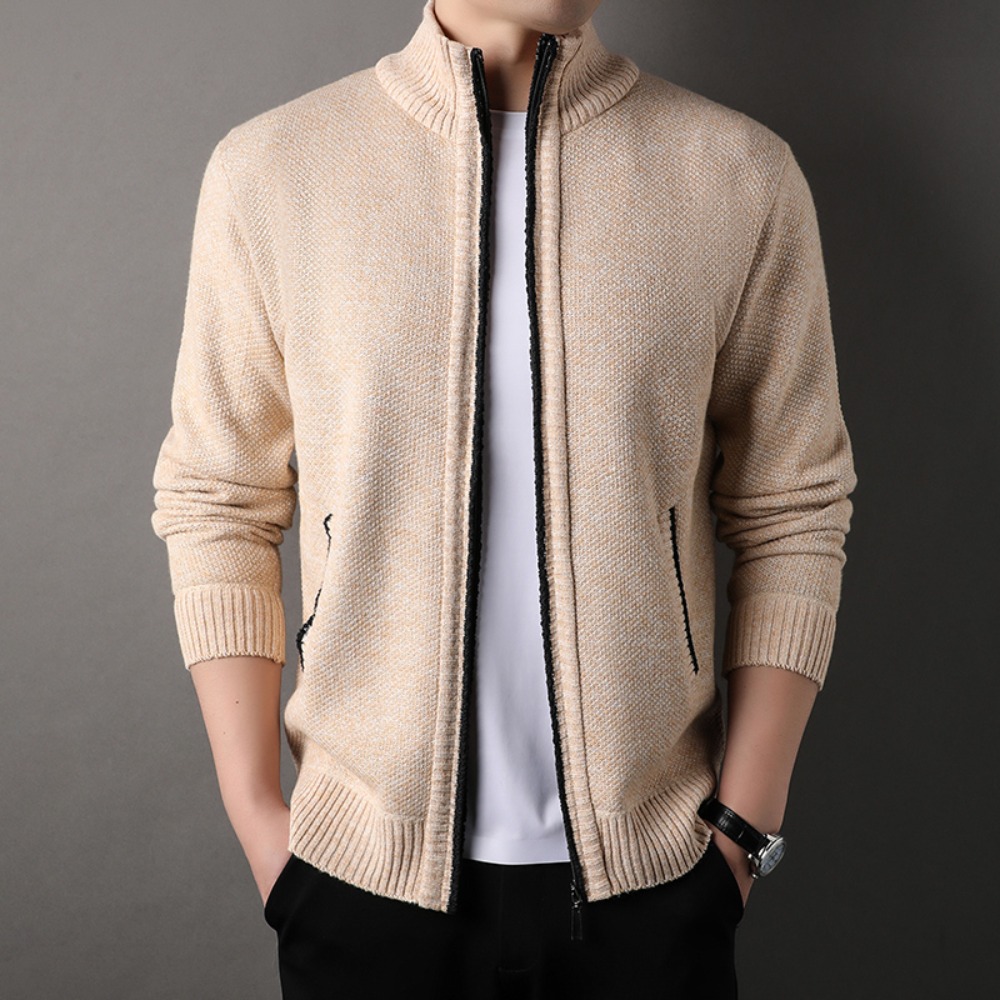 Heren Opstaande Kraag Gebreide - Men'S Fashion Zip Sweater recensie en prijs