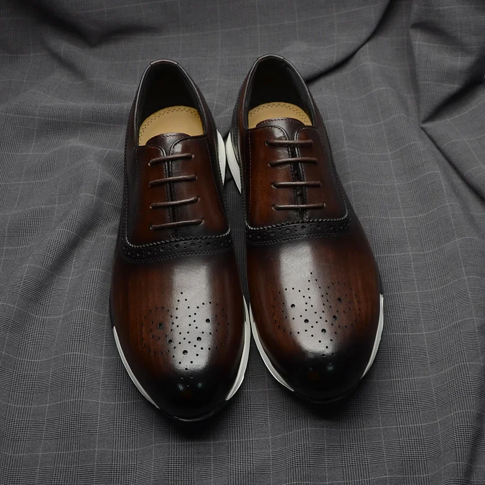 10 kleuren handgemaakte ledere - Oxford Shoes Brogue recensie en prijs
