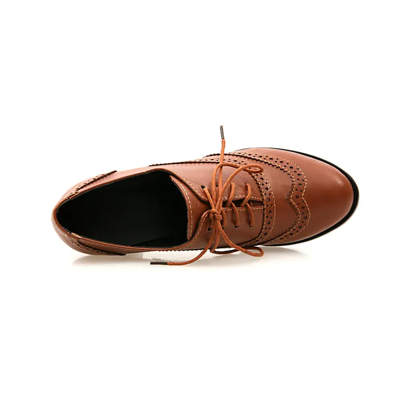 Britse dames Oxfords hoge blok - Oxford Shoes Brogue recensie en prijs