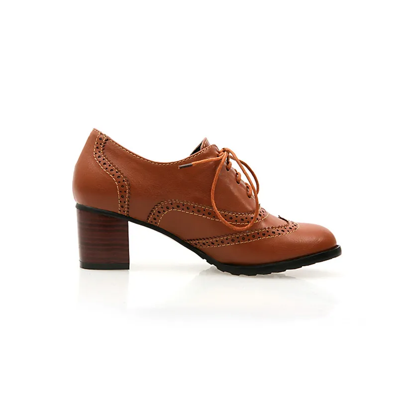 Britse dames Oxfords hoge blok - Oxford Shoes Brogue recensie en prijs