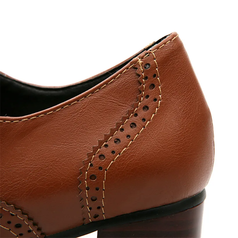 Britse dames Oxfords hoge blok - Oxford Shoes Brogue recensie en prijs