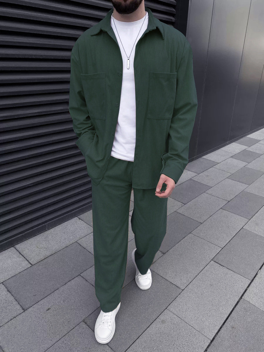 Herenset van corduroy: overhem - Mens Fashion Suits recensie en prijs