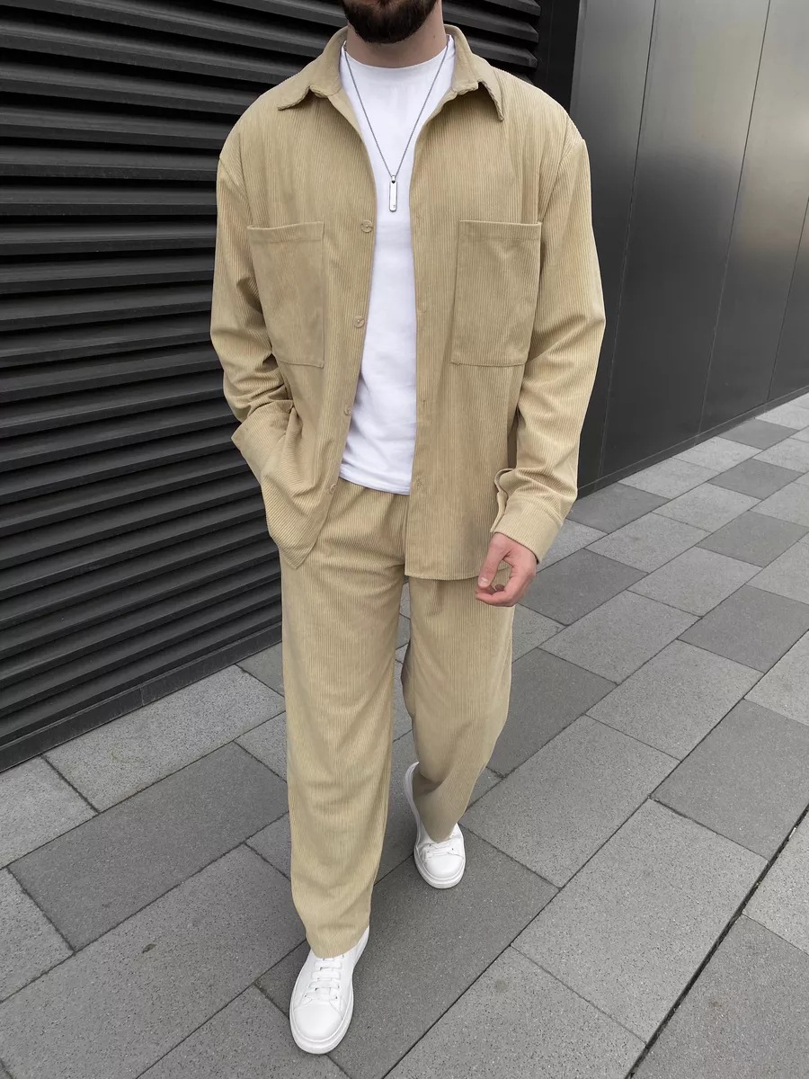 Herenset van corduroy: overhem - Mens Fashion Suits recensie en prijs