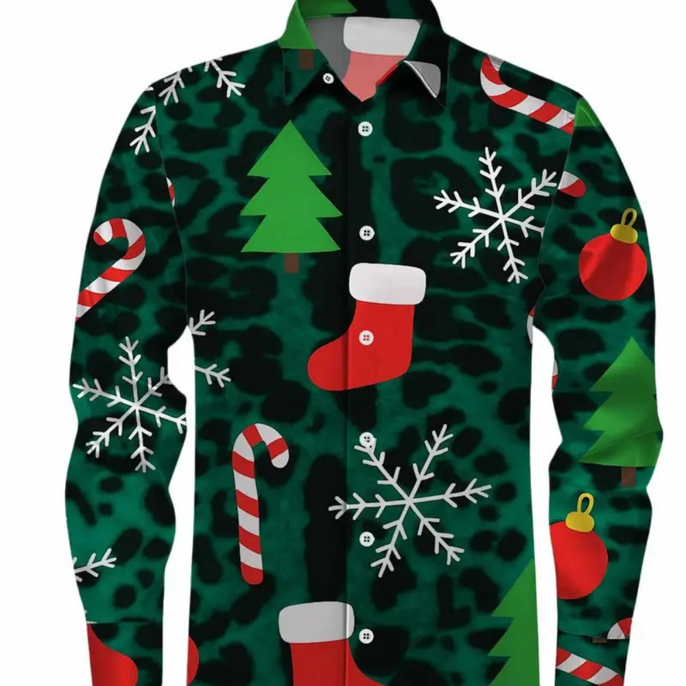 Herenmode Langarmshirt Kerst C - Mens Xmas Fashion recensie en prijs