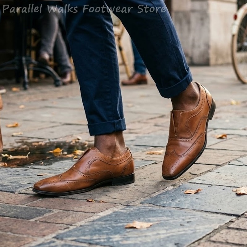 Heren bruine leren brogueschoe - Oxford Shoes Brogue recensie en prijs