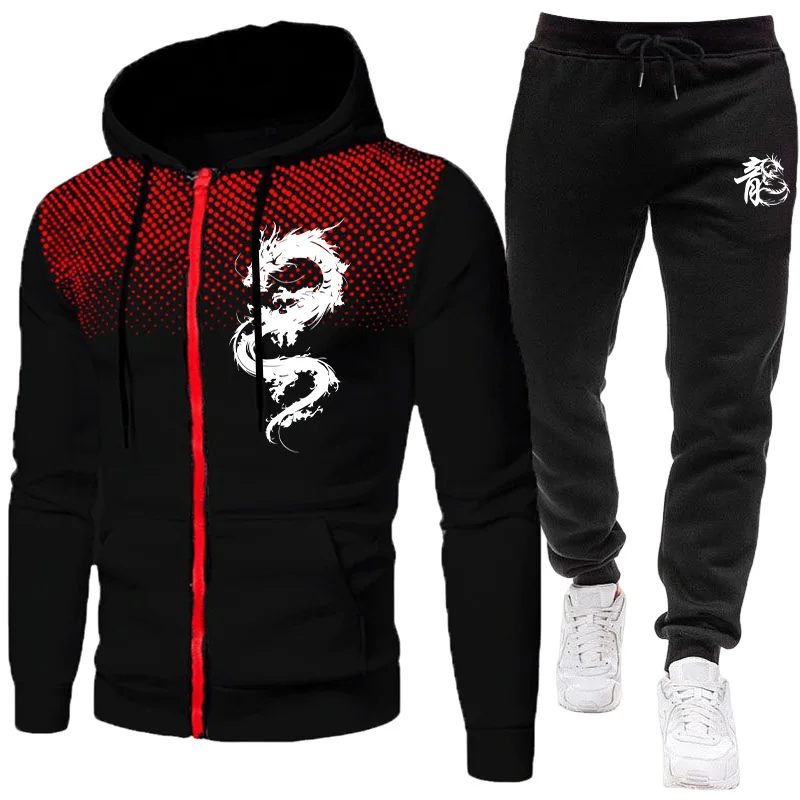 Heren Paris Dragon Pattern Fas - Mens Fashion Zip Up recensie en prijs