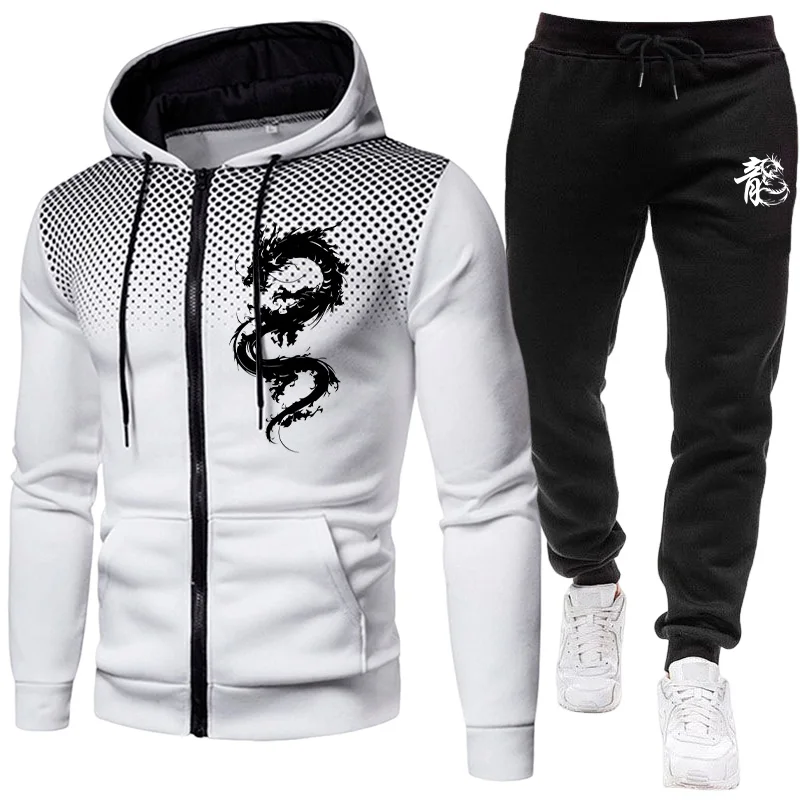 Heren Paris Dragon Pattern Fas - Mens Fashion Zip Up recensie en prijs