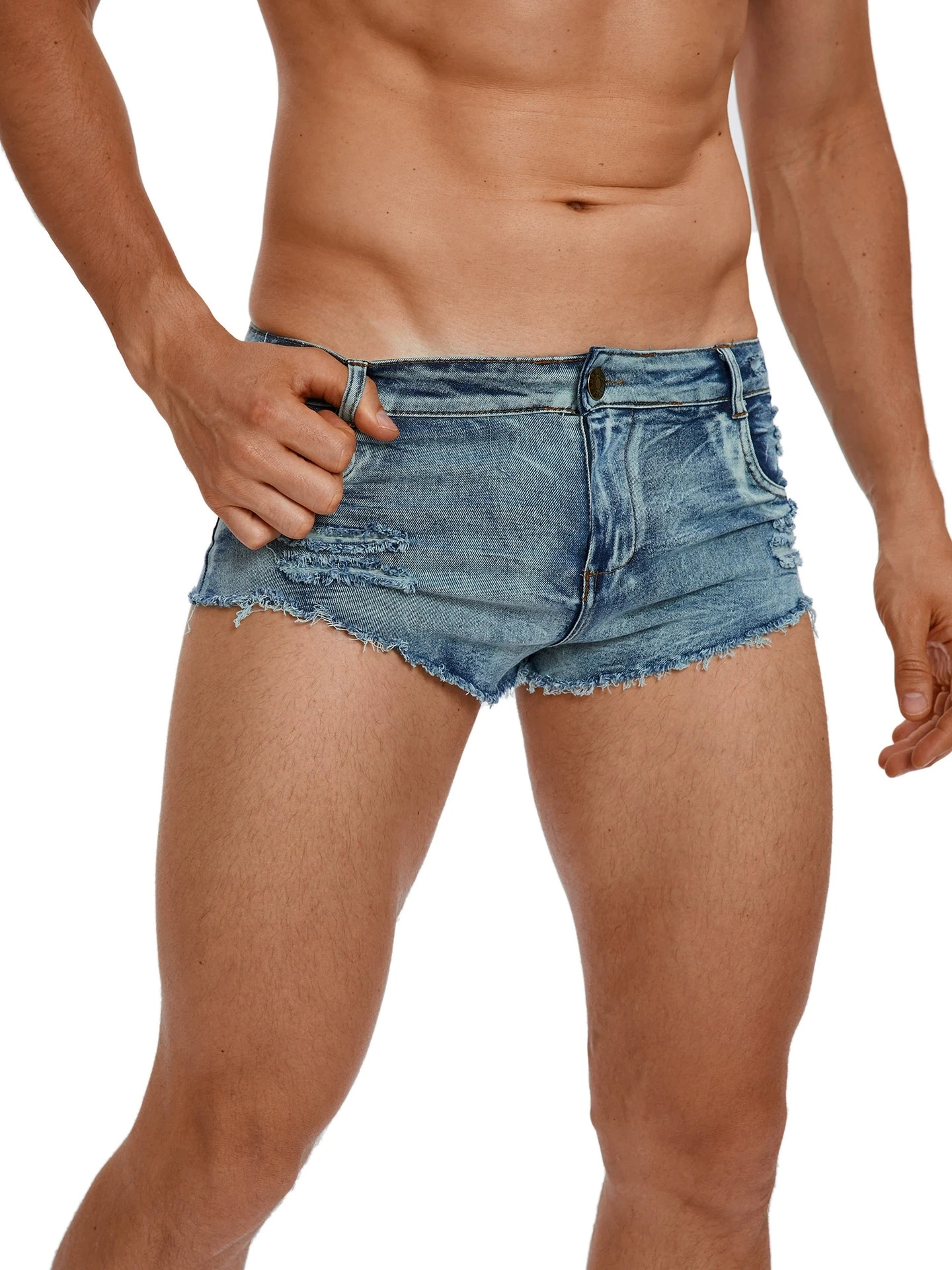 Heren jeansshorts met lage tai - Men Fashion Jeans recensie en prijs