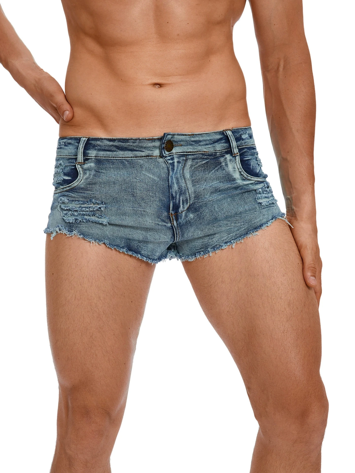Heren jeansshorts met lage tai - Men Fashion Jeans recensie en prijs