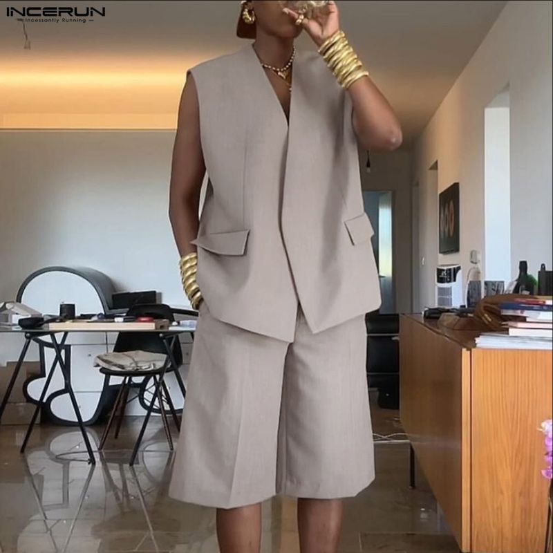 INCERUN Herensets Effen Kleur  - Mens Fashion Suits recensie en prijs