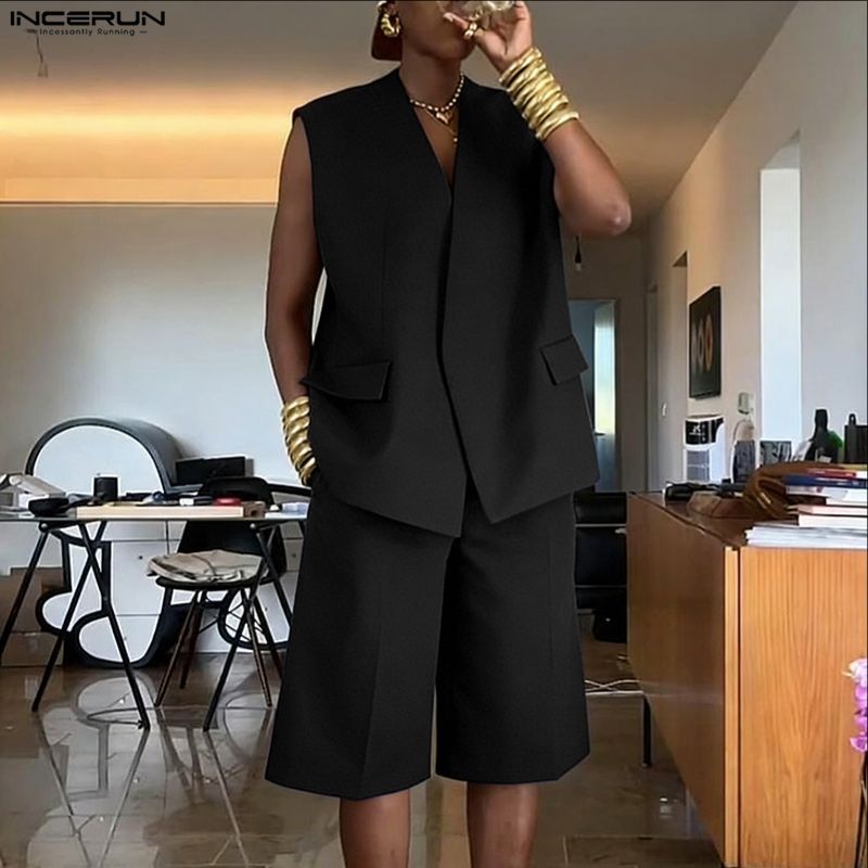 INCERUN Herensets Effen Kleur  - Mens Fashion Suits recensie en prijs
