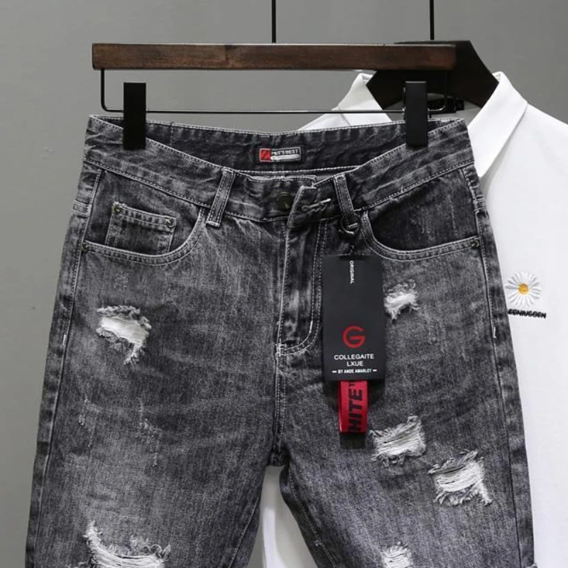 Heren Korte Jeans Broek Zwart  - Men Fashion Jeans recensie en prijs