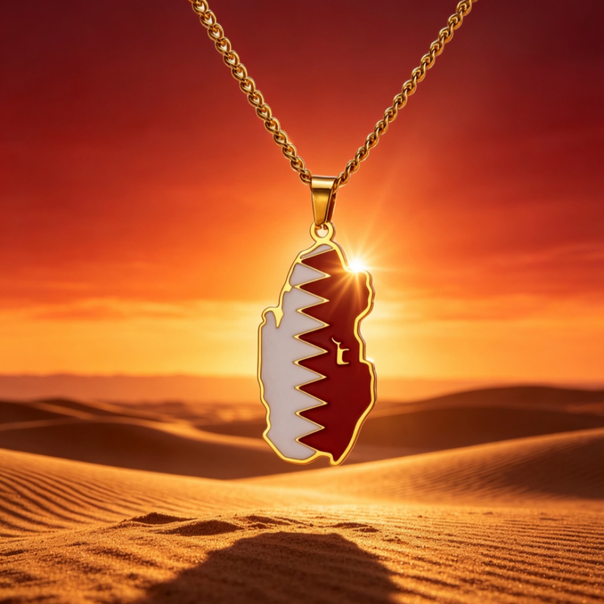 Drip Oil Qatar Kaart Ketting V - Men'S Fashion Qatar recensie en prijs